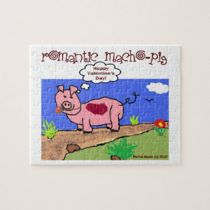 "Romantic Macho Pig" Quebra-cabeça por Blue Beach