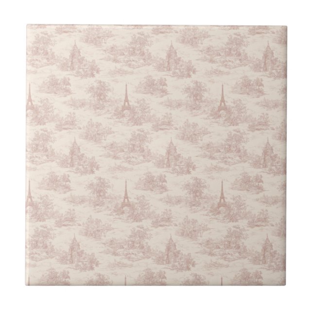 Romantic Pink French Toile Countryside Pattern (1) (Frente)