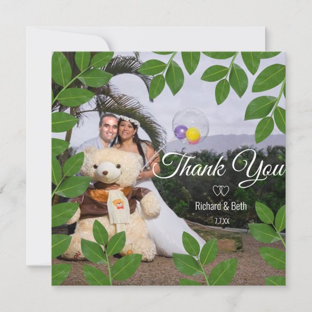 Romântica Baía Deixa Obrigado Casamento (Frente)