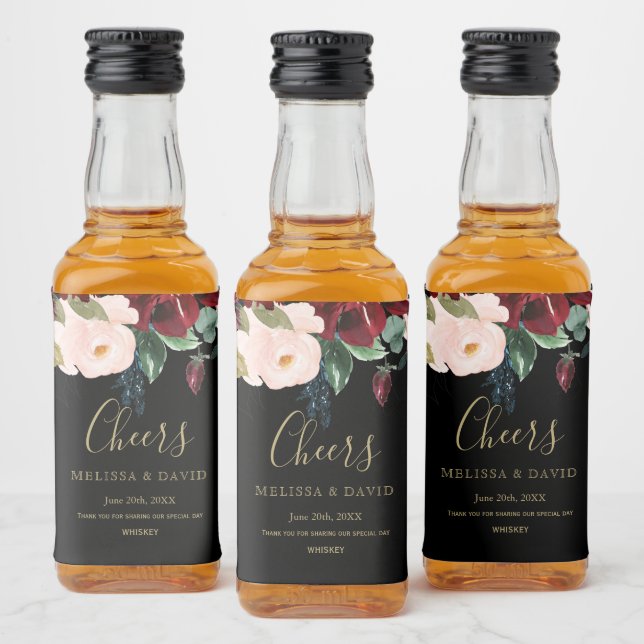 Romântica Borgonha, Rosa, Azul e Preto (Garrafas)