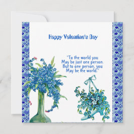 Romântica Citação de Amor Sweetheart Floral Vase P