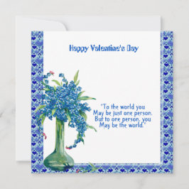 Romântica Citação de Amor Sweetheart Floral Vase P