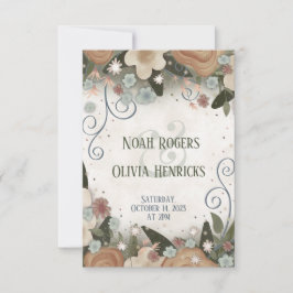 Romântica Floral Elegante Inspirivity Weding RSVP