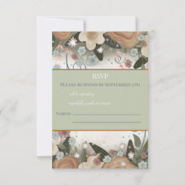 Romântica Floral Elegante Inspirivity Weding RSVP
