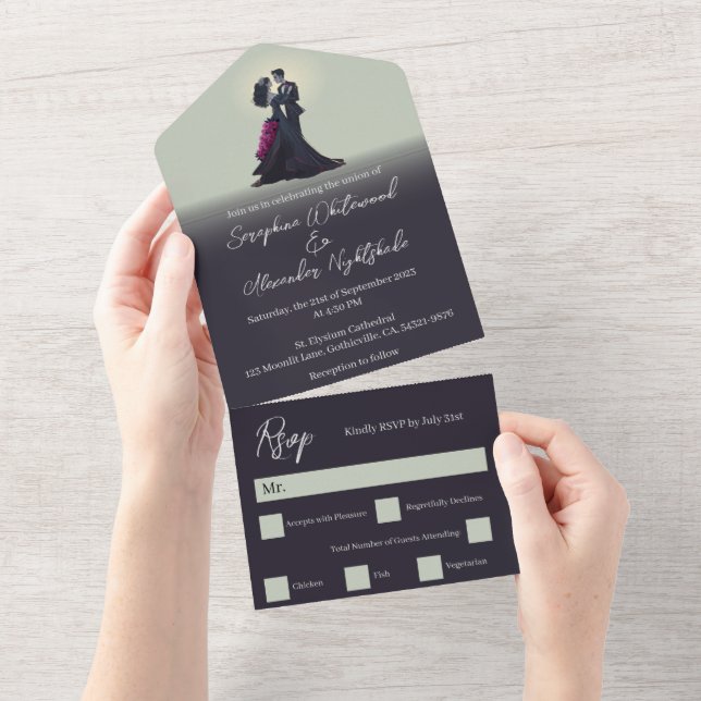 Romântica Gothic Amava Casamento Mínimo (Tearaway)