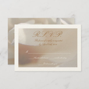 Romântica Ivory Magnolia 2 Casamento RSVP