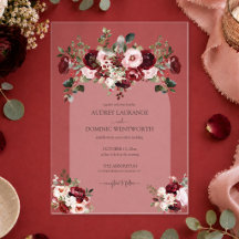 Romântico Casamento Floral com Tom Rosado Borgonha