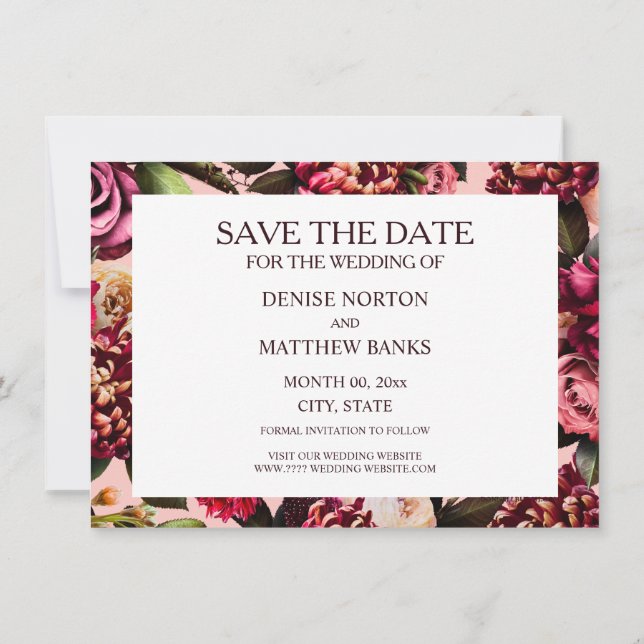 Romântico crisântemo em cor-de-rosa (Verso)