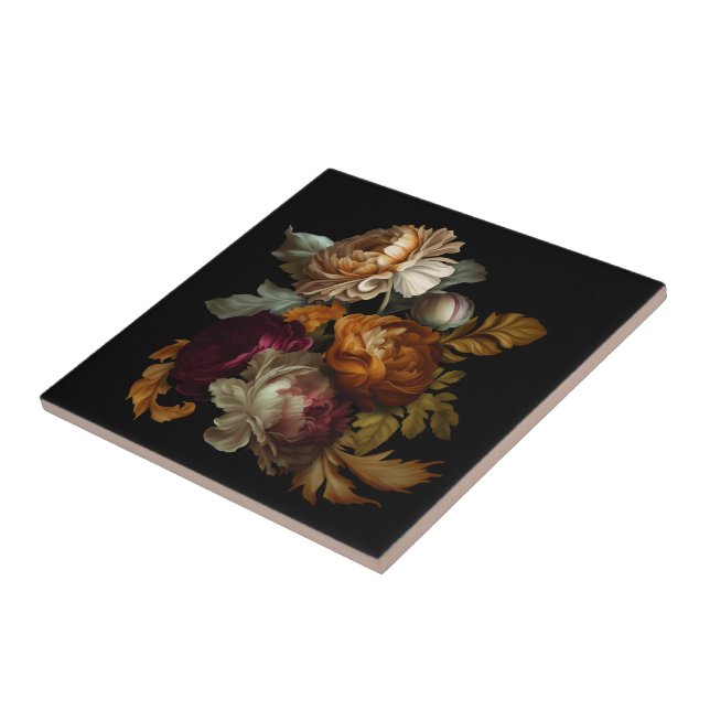 Romântico Dramático "Velho Mundo" Floral 4 (Lateral)