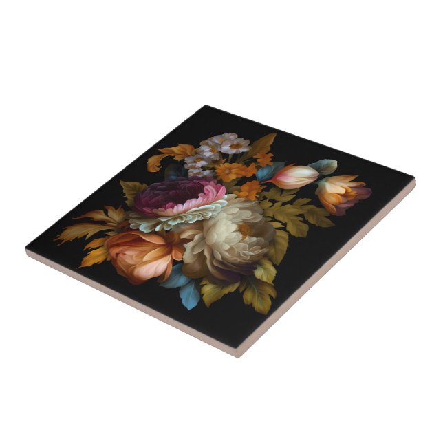 Romântico Dramático "Velho Mundo" Floral 6 (Lateral)