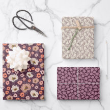 Romântico e sombrio floral de ameixa roxa para cas