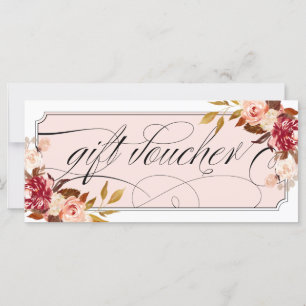 Romântico Floral Borgonha Elegante Apresentador