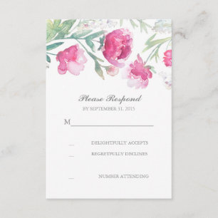 romântico floral peonias casadas RSVP