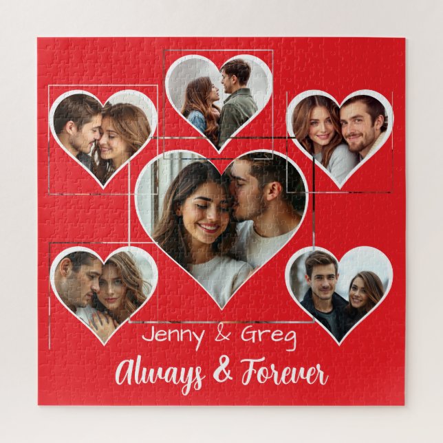 Romântico Modelo de Fotografia Seis Quebra-cabeça (Vertical)