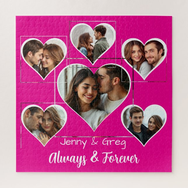 Romântico Modelo de Fotografia Seis Quebra-cabeça (Vertical)