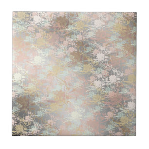 Romântico,ouro, Teal, Watercolor, Quic, Floral