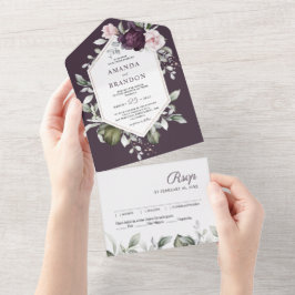 Romântico Roxo Floral | Greenery Wedding