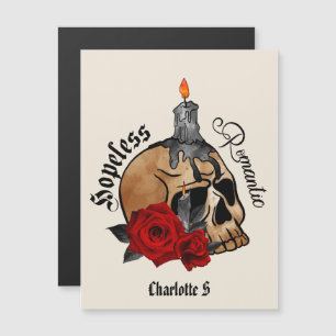 Romântico sem esperança - Caveira gótica, Rosa ver