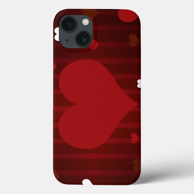 Romântico Vermelho e Branco me amam Namorados card (Verso)