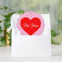 Romântico Vermelho Pastel Rosa Personalizado