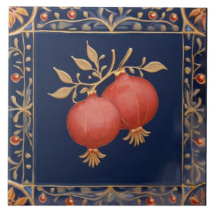 Romãs Rosa Vermelho Azul & Dourado