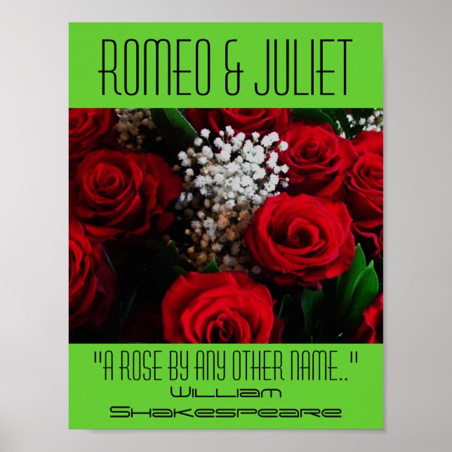 Romeu e Julieta Poster A Rosa Shakespeare Festival (Frente)