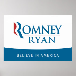 Romney Ryan Acredita no Poster americano
