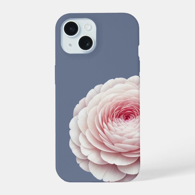 Rompante Rosa Floral Azul Ardósia (Verso)