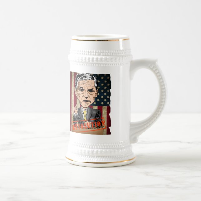 RON PAUL 18 0UNCE CANECA DE CERVEJA DE CERVEJA (Direita)