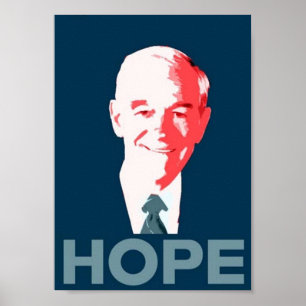 Ron Paul para a Poster da campanha Esperança do Pr