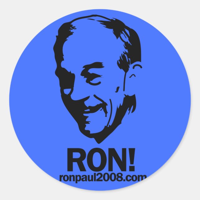 Ron Paul "Ron!" Pacote de Adesivos Redondos (Frente)