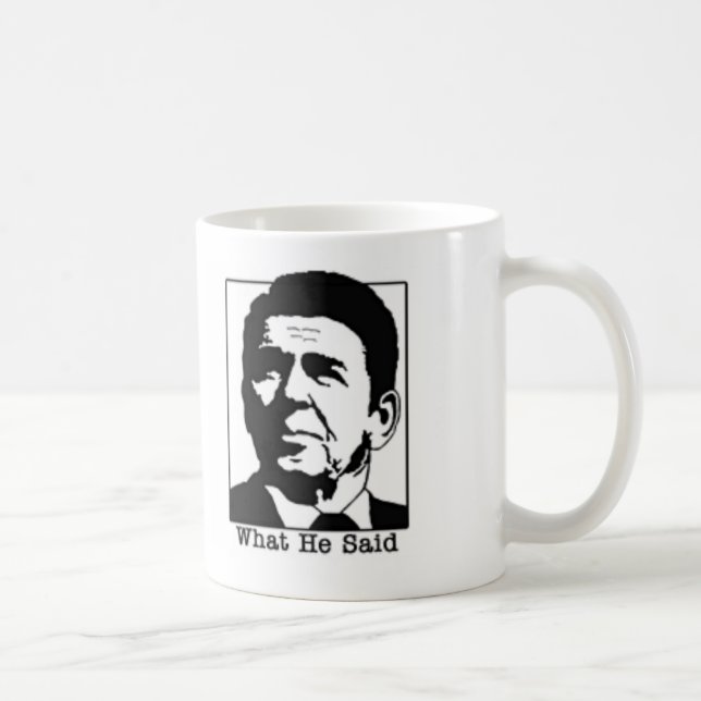 Ronald Regan - o que disse a caneca de café (Direita)