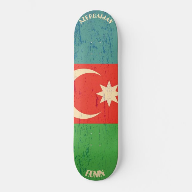 RONIN Azerbaijão Apex Pro Flag Skateboard (Frente)