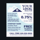 Roof Tops, Realtor, Agente Estatal Folheto Publici<br><div class="desc">Roof Tops,  Realtor,  Agentes Estaduais Anunciando Folhetos Pela Loja De Cartão de visita.</div>