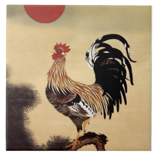 Rooster Crowing por Ito Jakuchu