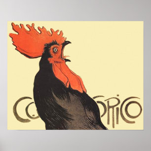 Rooster francês Cocorico por Stenlen Art Poster