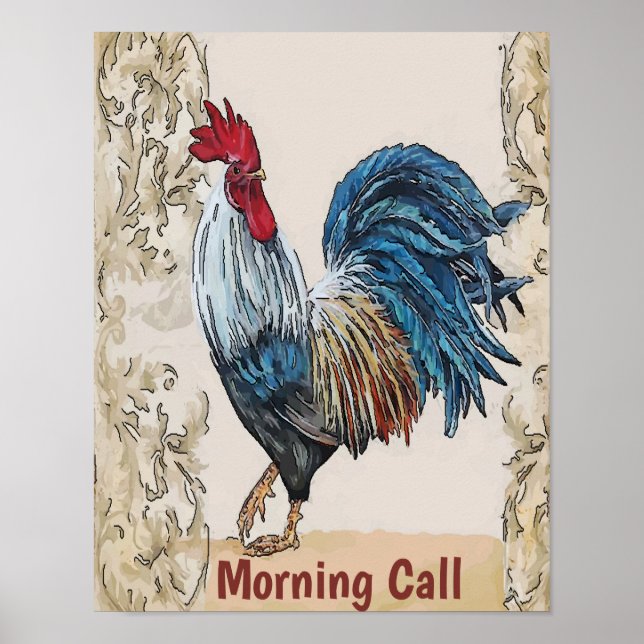 Rooster, Hentes Azuis, Editar Poster de Texto (Frente)