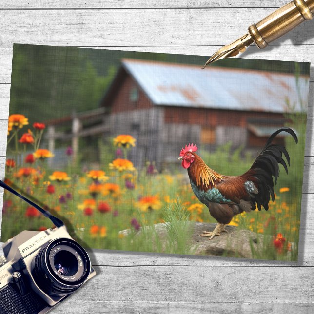 Rooster no País 2 Papel de Decoupage (Criador carregado)