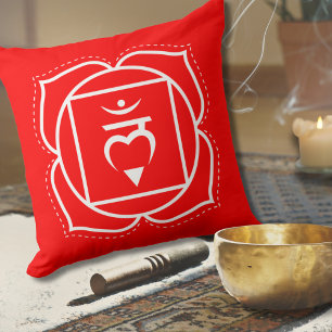 Root Chakra Muladhara Almofada Vermelha Medita