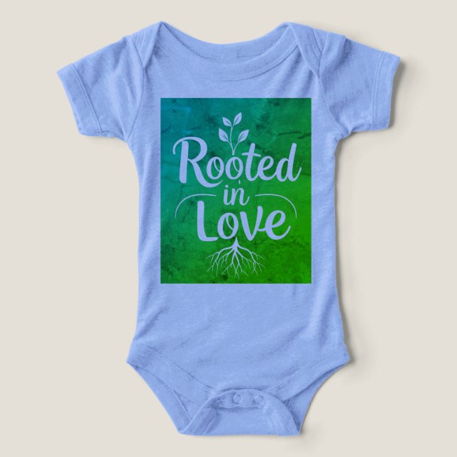 Rooted in Love -Baby Bodysuit with Nature-Inspired (Design frontal)