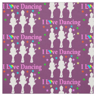 ROPULAR E PINK EU AMO TECIDO DE BALÉ DANCINADO