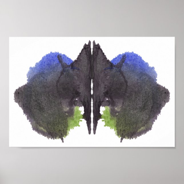 Rorschach Inkblot Test Fun Art Impressão (Frente)