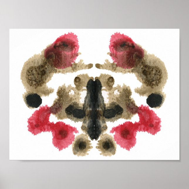 Rorschach Inkblot Test Fun Art Impressão (Frente)
