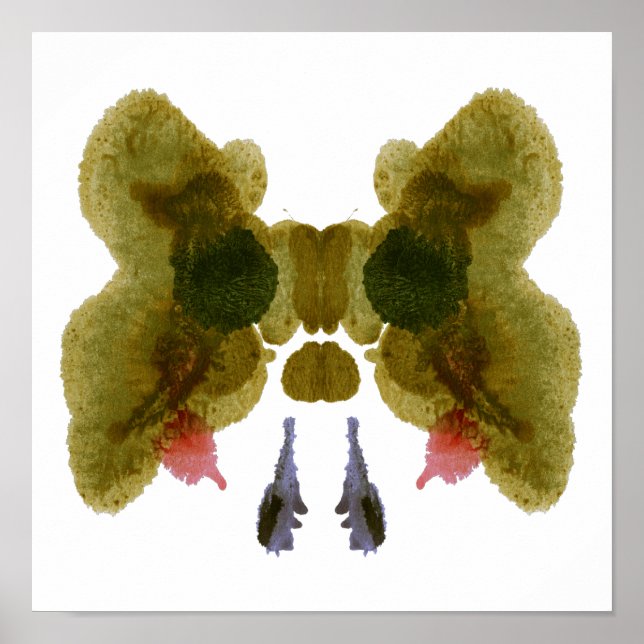 Rorschach Inkblot Test Fun Art Impressão (Frente)