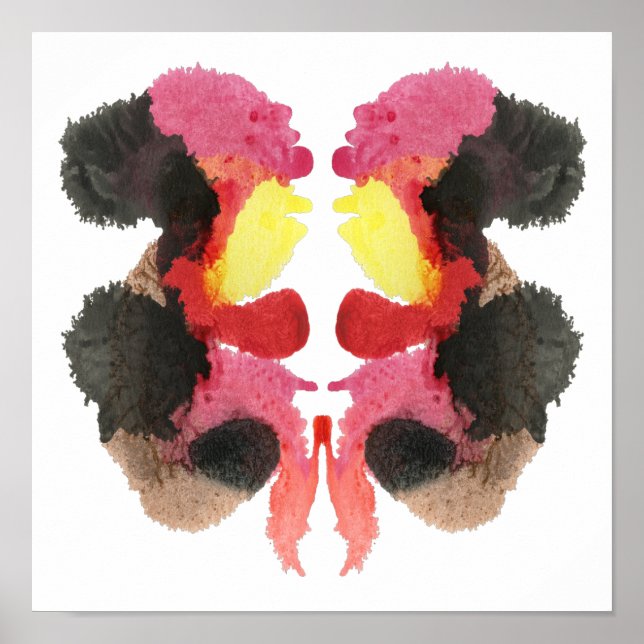 Rorschach Inkblot Test Fun Art Impressão (Frente)