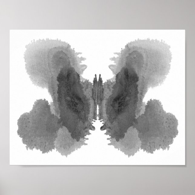 Rorschach Inkblot Test Fun Art Impressão (Frente)