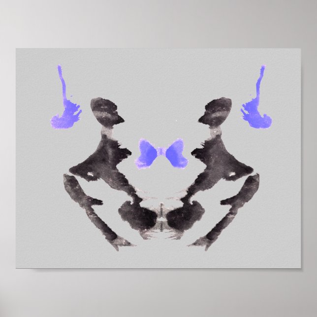 Rorschach Inkblot Test Fun Art Impressão (Frente)