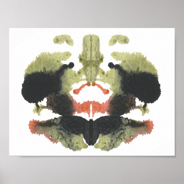 Rorschach Inkblot Test Fun Art Impressão (Frente)