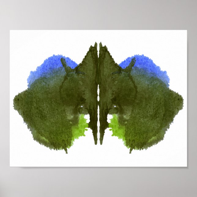 Rorschach Inkblot Test Fun Art Impressão (Frente)