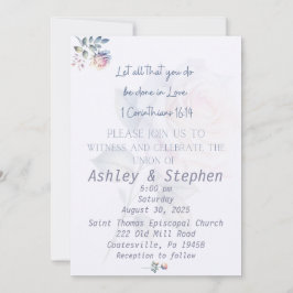 Rosa 1 Convite para Casamento Cristão de Corinthia